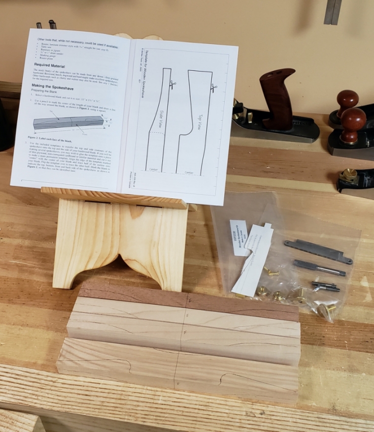 Spokeshave blanks marked and ready to start